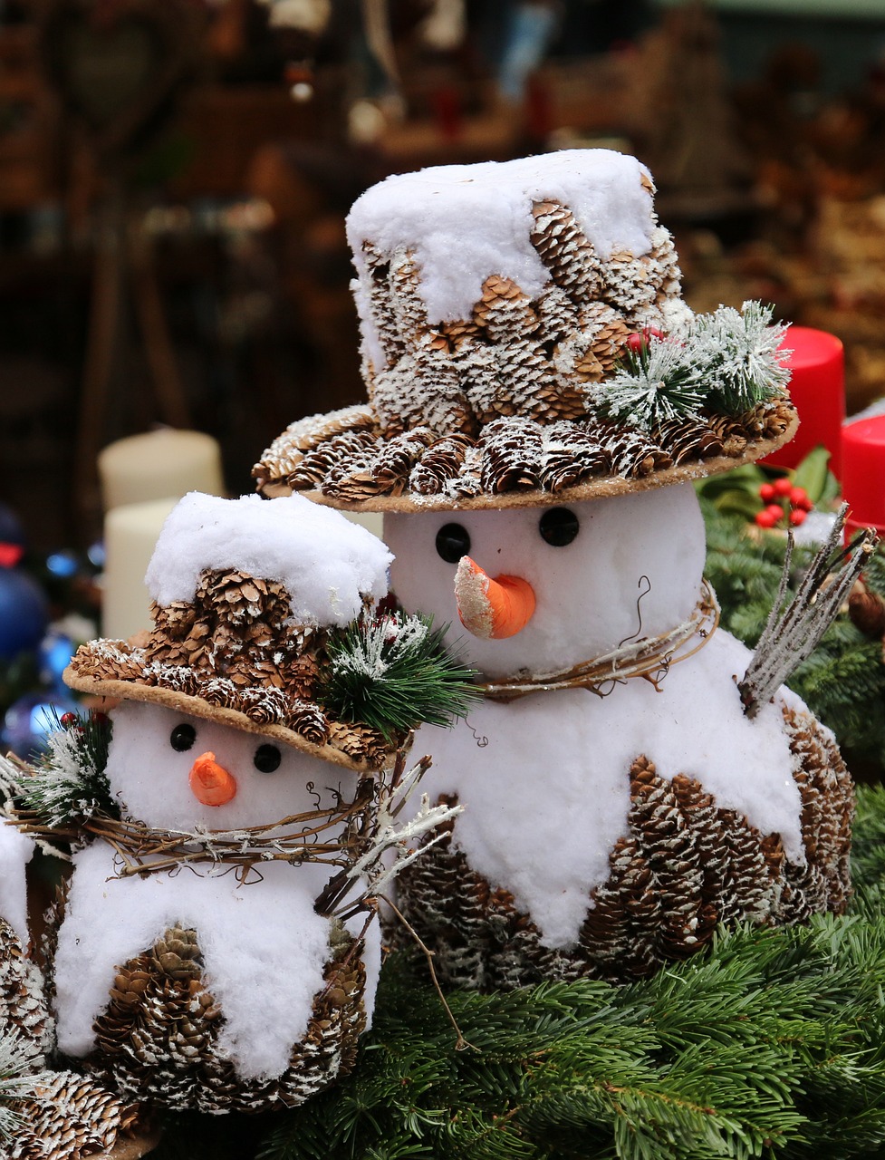 snowmen, nuremberg, christmas market